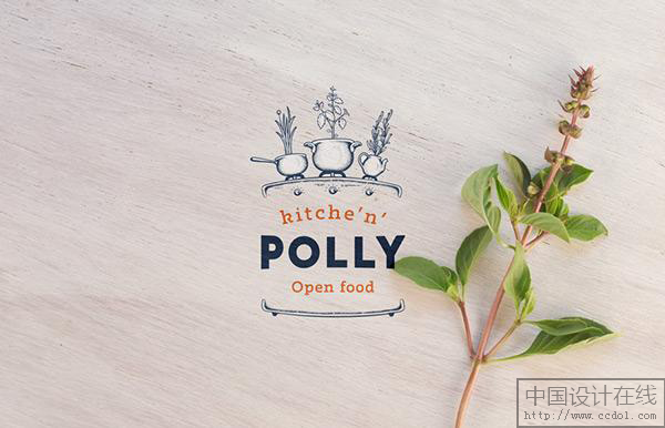 Kitche'n'Polly餐廳視覺形象設(shè)計