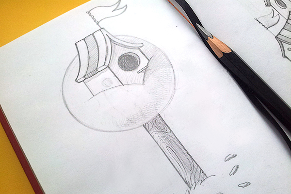 甜甜圈包裝插畫設計