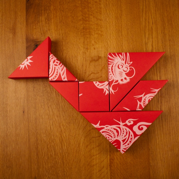 春節(jié)禮品盒包裝設(shè)計(jì)，新年七巧板的妙用