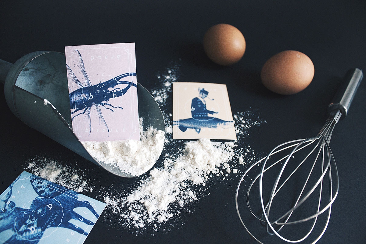 概念化早餐，面包與餅干食品飲料包裝設(shè)計