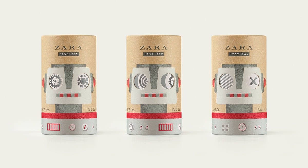 ZARA KIDS，用于嬰兒的香水包裝設計