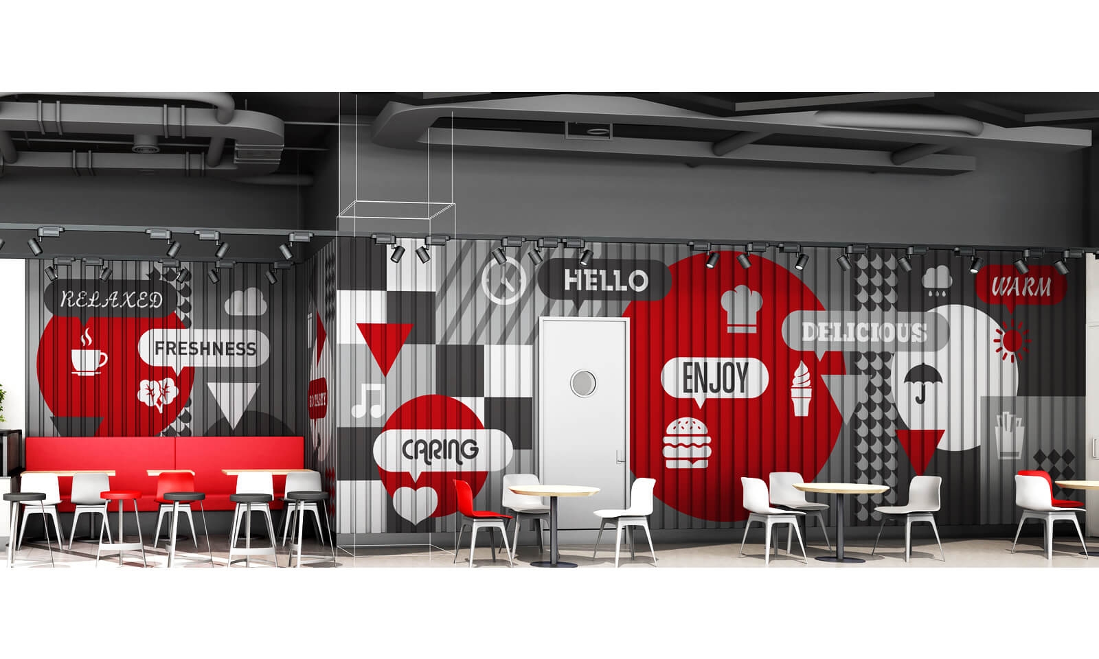 經(jīng)常去肯德基，卻沒有發(fā)現(xiàn)墻上的小巧思|壁畫插畫設計